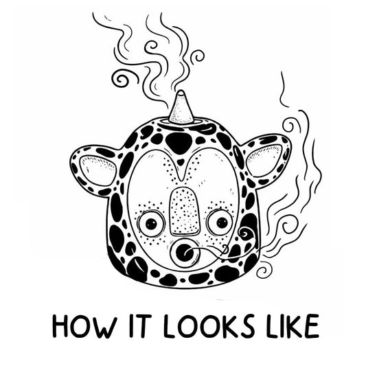 Дымящая башка "Лягушка", подставка для конусных благовоний