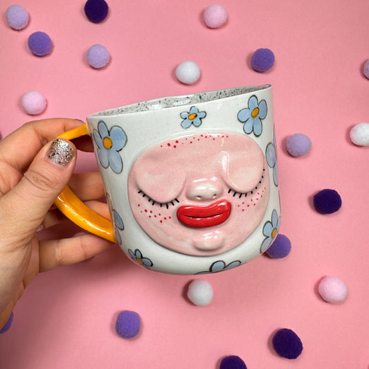 Спящая кружка с цветочным принтом, 355мл