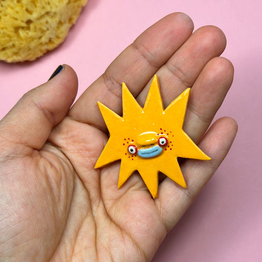 Ceramic brooch "Star"