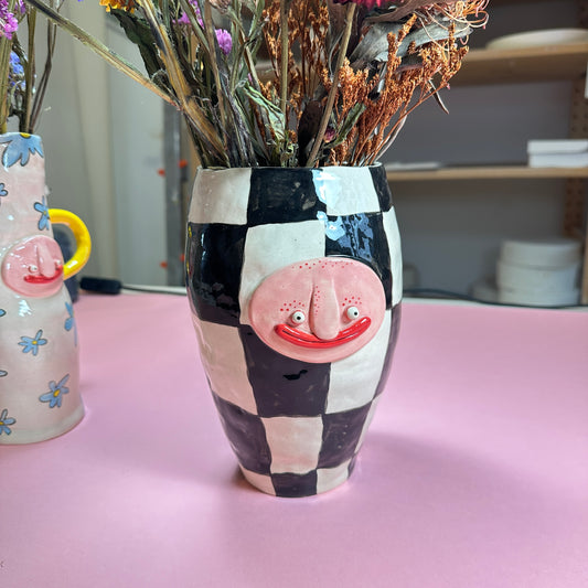 Checkered vase