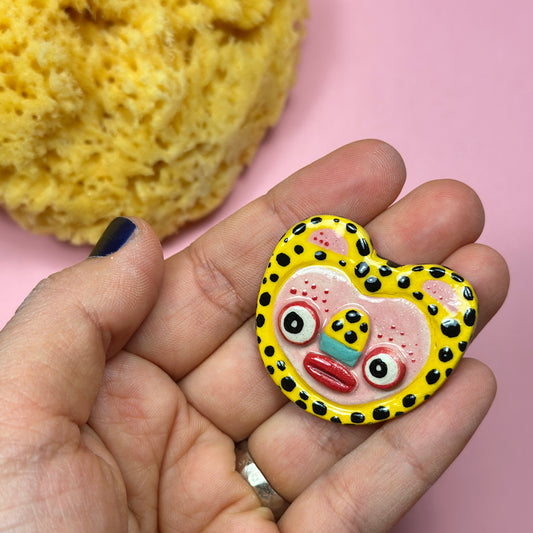 Ceramic brooch