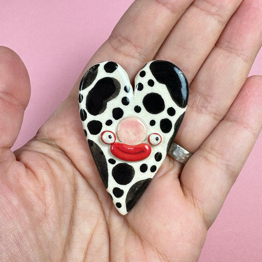 Brooch "Spotted Heart"