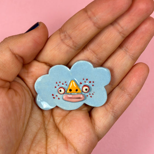 Ceramic brooch "Cloud"