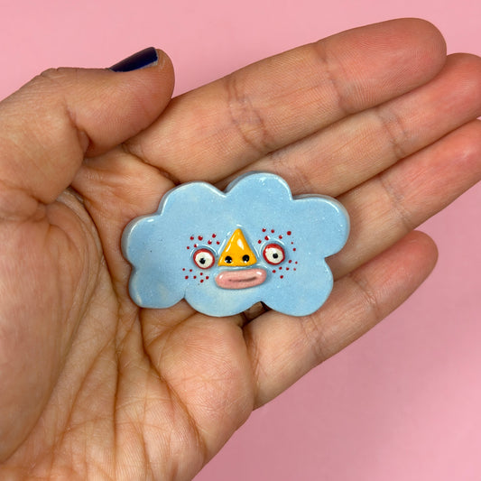 Ceramic brooch "Cloud"