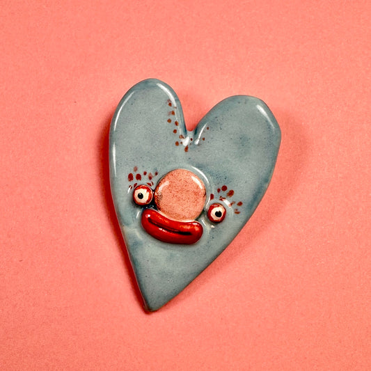Brooch "Blue Heart"