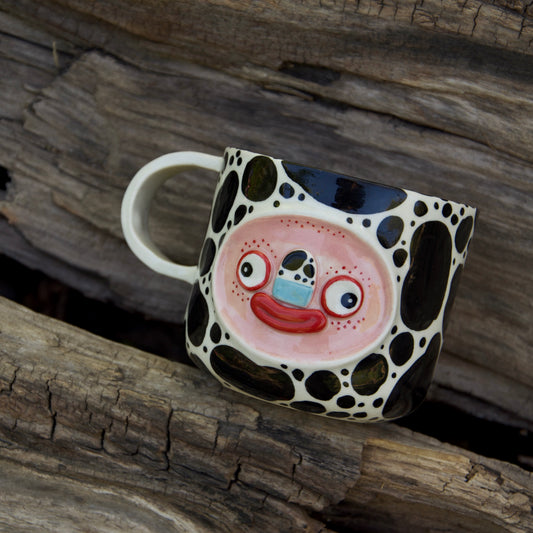 White spotted mug, 360ml