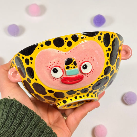 Yellow Spotted Bowl, 410ml