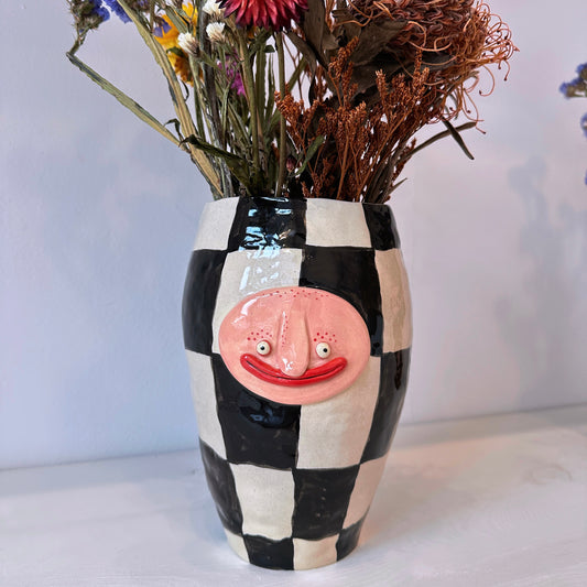 Checkered vase