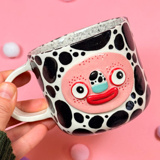 Spotted Mug with a Heart Inside, 350ml