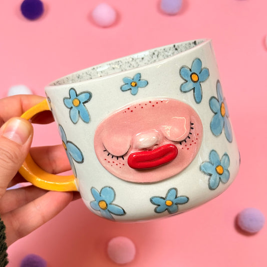 Sleeping Mug with a Floral Pattern, 350ml
