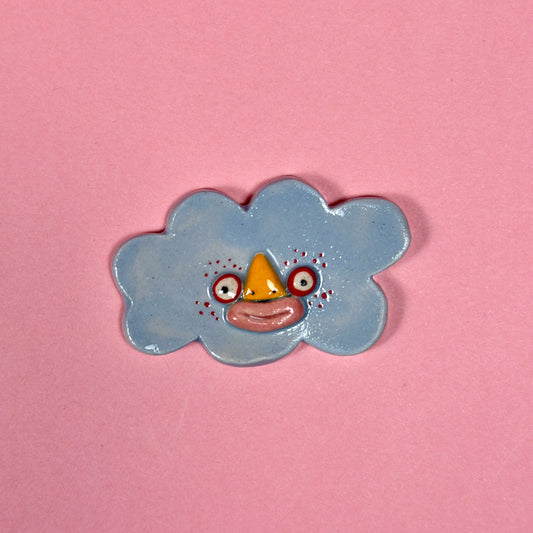 Ceramic brooch "Cloud"