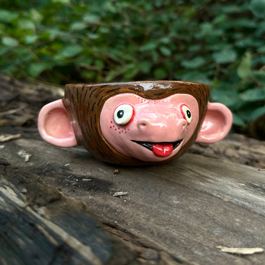 Ceramic tea bowl "Monkey", 140 ml