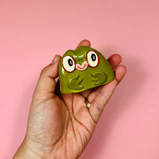 Incense holder "Frog with Ladybug"