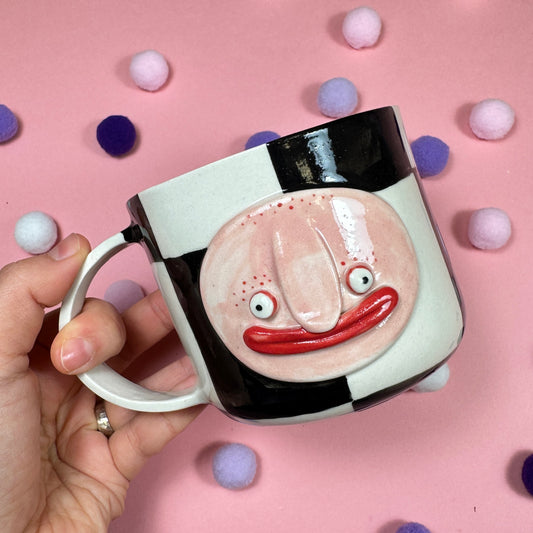 Checkered mug, 375ml