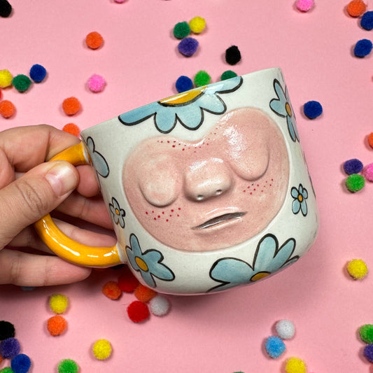 Floral pattern mug, 355 ml