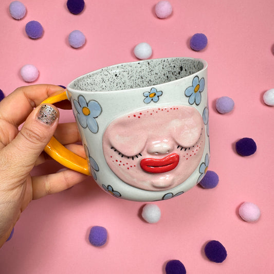 Спящая кружка с цветочным принтом, 355мл