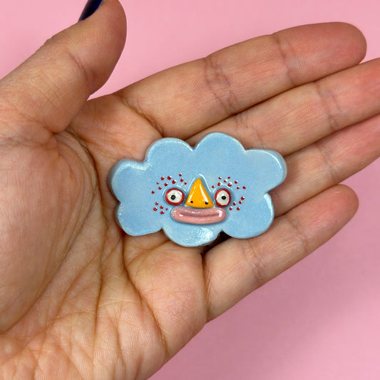 Ceramic brooch "Cloud"