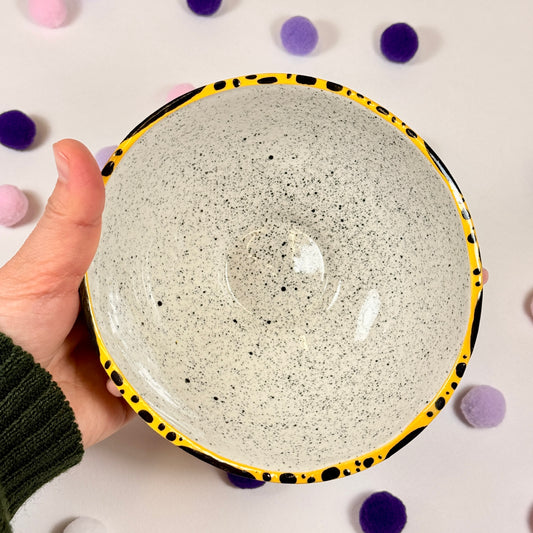 Yellow Spotted Bowl, 410ml