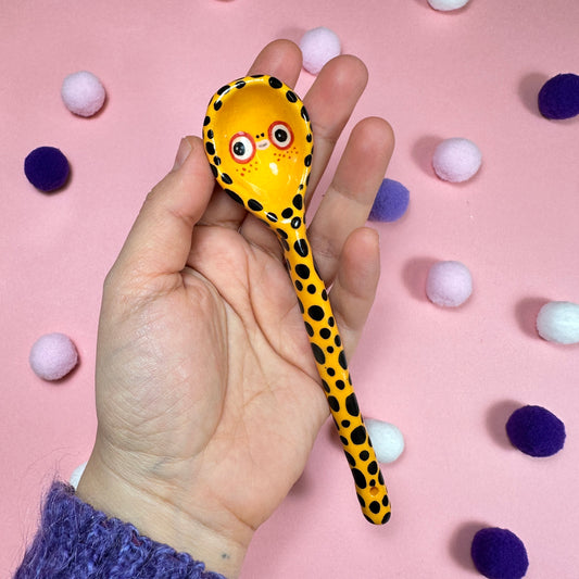 Ceramic spotted spoon