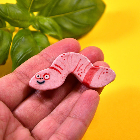 Ceramic pin "Worm"