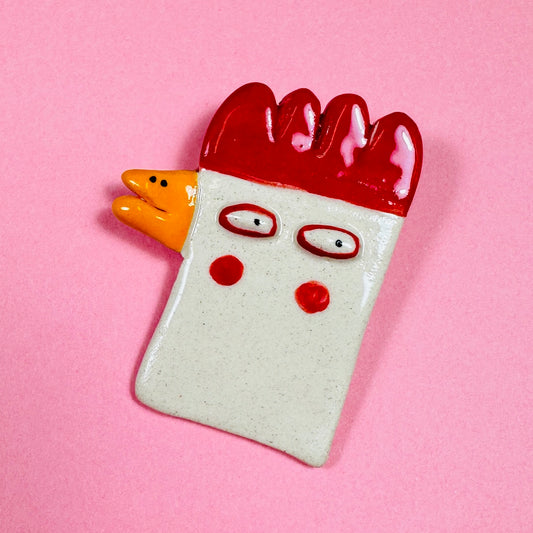 Brooch "Chicken"