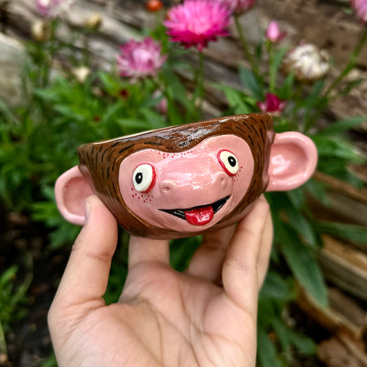 Ceramic tea bowl "Monkey", 140 ml
