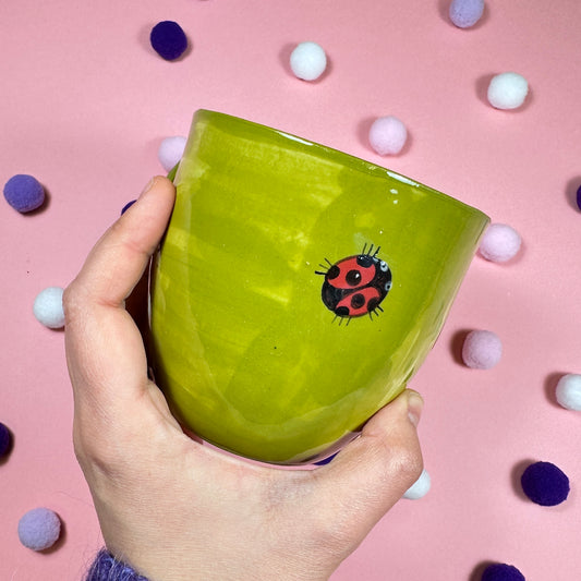 Left-handed mug “Frog and Ladybug”, 480ml