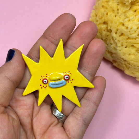 Ceramic brooch "Star"