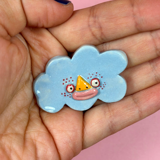 Ceramic brooch "Cloud"