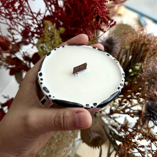 Spotted candle «Sweet cookie»