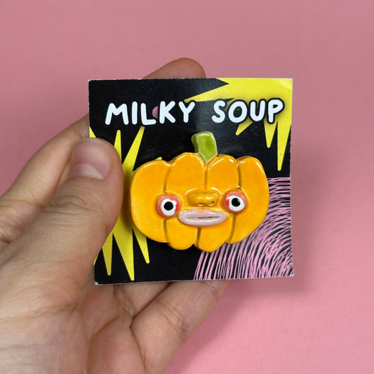 Ceramic pin "Pumpkin"