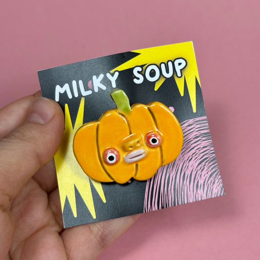 Ceramic pin "Pumpkin"